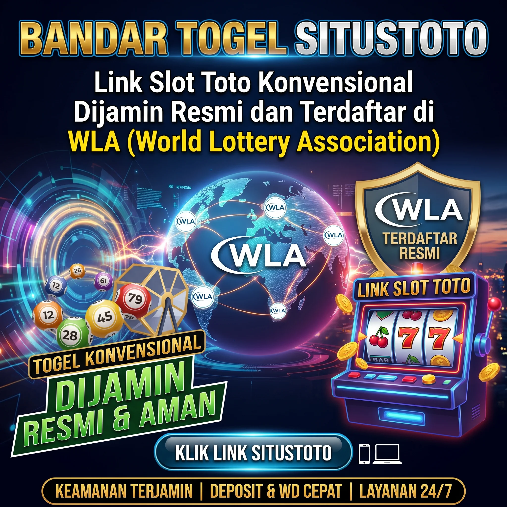 BANDAR TOGEL SITUSTOTO : Link Slot Toto Konvensional Dijamin Resmi dan Terdaftar di WLA (World Lottery Association)